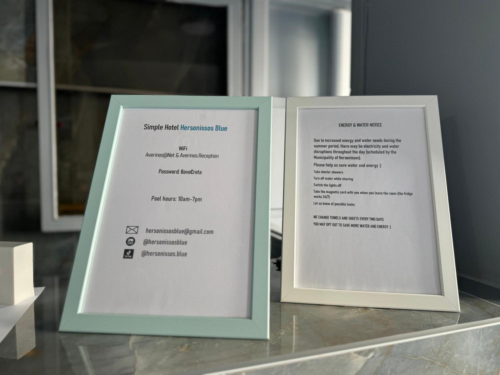 Simple Hotel Hersonissos Blue Bagian luar foto